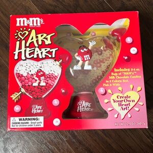 M&Ms art heart candy dispenser collectible